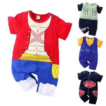 Baby Boy Oblačila Malčka Romper Babysuit Novorojenčka Anime Zoro Poletje T-shirt Plezanje Oblačila za Malčke Stvari, Otroška Oblačila, Pižame