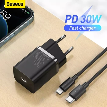 Baseus 30W USB C Polnilnik Super Si Vtičem USB PD Hitro Polnjenje Za IPhone 14 13 12 pro max QC 3.0 Hitro Polnjenje Za Samsung Xiaomi