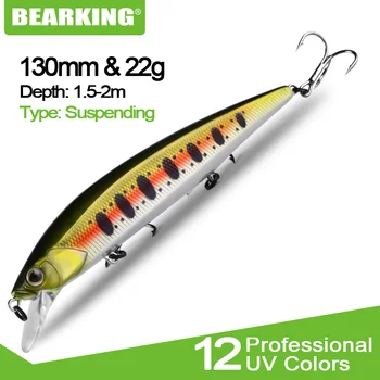 Bearking 13cm 22g Vrh pisanec opustitvi za ribolov težko vab wobblers kakovost profesionalno vabe crankbaits vabe popper
