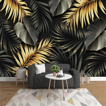 beibehang po meri Nordijska tropskih rastlin, listov skladu velike ozadje zidana deževnega gozda rastlin toucan TV ozadju stene papirja dekor