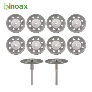 Binoax 10Pcs Diamond Kovinarstvo Žaga Disk 20/22/25/30mm za Graverja Električni Mini Vrtanje, Rezanje + 2Pcs 3 mm Adapter