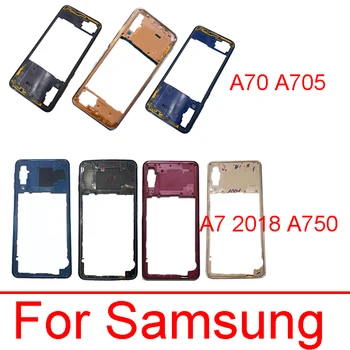 Bližnji Posnetek Ploščo Sredini Tablice Kritje Nadomestnih Delov Za Samsung Galaxy A70 A705 / A7 2018 A750 Sredi Stanovanjske Okvir Primeru