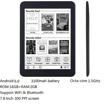 BOYUE LikeBook16GB E knjige 7.8 palčni zaslon na dotik E-book reader android WiFi Odslej Bluetooth audio (zvok Bluetooth E-ink 3100mah baterije