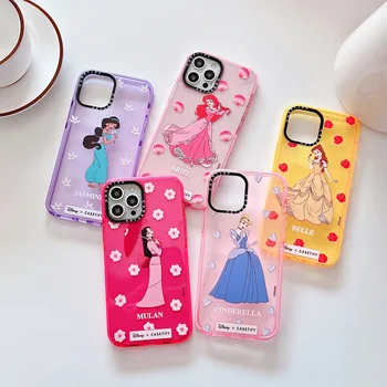 Casetify Disney Princesa Primeru Telefon za Iphone 11 12 13 14 Pro Max X Xs Xr 7 8 Plus Y2k Dekle Barve Jasno, Mehko Lupini Shockproof