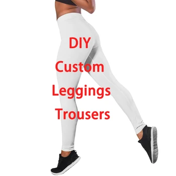 CLOOCL Moda DIY Legging Žensk Visoko Pasu 3D Digitalni Tisk Dokolenke po Meri Ženske Fitnes LeggingsTrousers Padec Ladijskega prometa