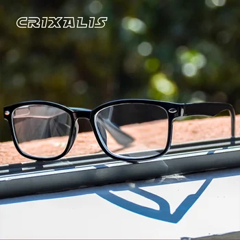 CRIXALIS Kvadratnih Anti Modra Svetloba Obravnavi Očala Za Ženske, Moške Anti Glare Dioptrije Farsightedness Računalnik Očala Moški UV400