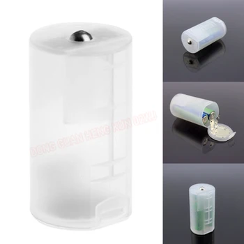 Debelo AA Tip D Baterije Adapter Pretvornik Škatla za Shranjevanje Ohišje Nosilec Plastike Visoke Kakovosti Primerna Za 2AA, Da Testo D