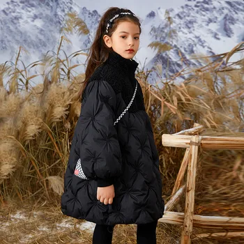 Dekliški Zimski Plašč Nove Dekliške Modne Bombaž Jakna otroška Zimska Oblačila Navzdol Bombažno Jakno Otrok Oblačila Dekle
