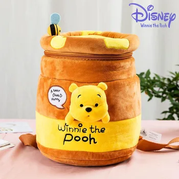Disney Asli Winnie The Pooh Kawaii Honeypot Boneka Ransel Mewah Anime Pooh Tas Žerjavico Mewah Hadiah Untuk Ransel Anak