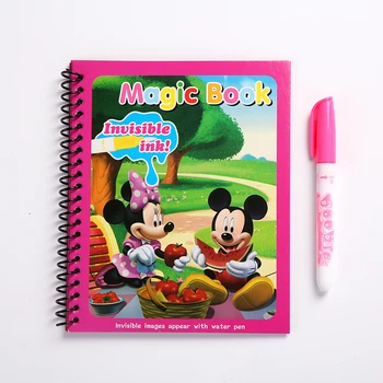 Disney Minnie Mickey vode slikarstvo, Risba igrače Grafiti anime akcijska figura, Akvarel Čarobno knjigo za dekle darilo za rojstni dan