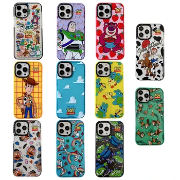 Disney Risanke Toy Story Woody Buss iphone XR/11/12Promax/13mini Primeren Za Apple Telefon Primeru Srčkan Silikonski Zaščitni Pokrov