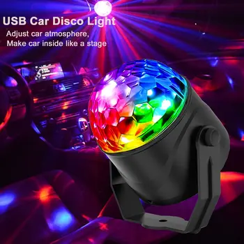 DJ Disco Luči RGB Disco Krogla Stranka LightsLED Projektor Stroboskopske Svetilke Rojstni Avto Klub, Karaoke Bar Božič Zvok Vključen