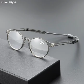 Dober Vid Magnetni Visi Vratu Obravnavi Očala za Moške Okvir Recept Očala Povečevalna Stekla Prenosni 안경테 Dioptrije+3.5+4