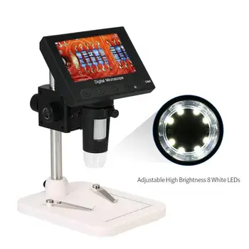 Dreamburgh 1000X Digitalni Elektronski Mikroskop 4.3 palčni HD Zaslon LCD Mikroskopom 8 LED Digitalne povečave za celoten zaslon Popravilo Orodje za Spajkanje