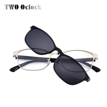 DVA Okvirja, Letnik Kvadratnih Polarizirana Posnetek Na sončna Očala Ženske Moški Majhnih Kovinskih Očal Okvir Kratkovidnost Očala Očala L2220