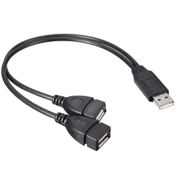 Dvojni USB Podaljšek A-Moški 2-Ženski Y Kabel, Napajalni Adapter Pretvornik USB2.0 Moški 2Dual USB Ženski Y Razdelilnik 15 cm~18 cm