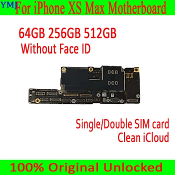 Dvojno in Enojno DRŽALO Za iPhone XS Max motherboard 256GB 64GB 512GB Original Odklenjena Polno Žetonov mainboard z/brez Obraza ID