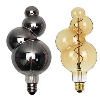 Edison Žarnica Retro Žarnice LED Žarnica Spirala Žarilno 4W 2700 220V E27 Okrasne Čebulnice Dim Siva
