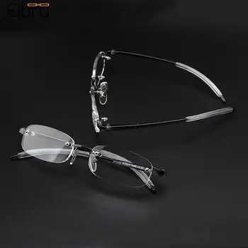 Elbru Ultralahkih Mehko TR90 brez okvirjev Kratkovidnost Očala Mens Businesss Kratkovidan Očala Kratkovidno Očala-1.0-4.0 Unisex