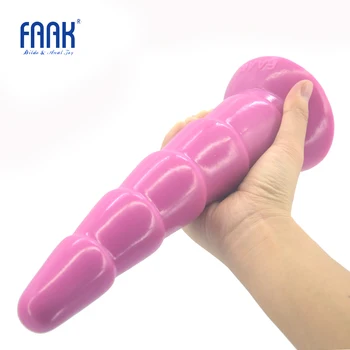 FAAK 10 palčni super dolgo analni seks igrače za velike pletene analni dildo sesalna ženske moški masturbator izdelke, povezane s spolnostjo prilagodljiv penis