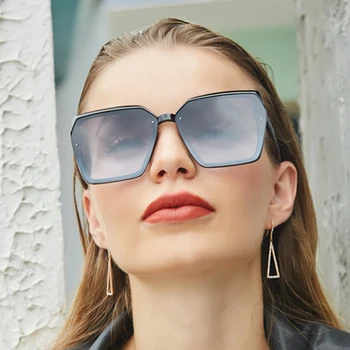 Feishini ŠT Logotip blagovne Znamke Luksuzni Pogodbeno Kakovosti Kvadratnih sončna Očala Ženske Prevelik UV Zaščito Dame Paris Moda Glassees