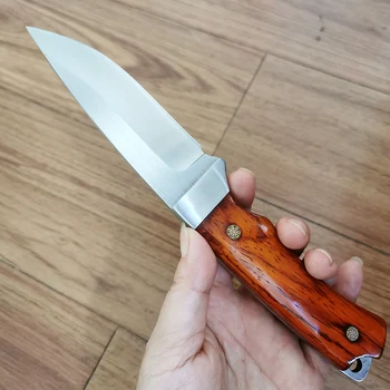 Fiksno Rezilo Noža Brezplačna dostava Ročno jekla 440C Lov Kampiranje Survival Nož leseni ročaj Taktično Nož Prostem EOS orodja