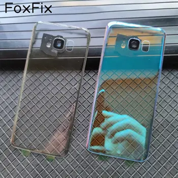 FoxFix Jasno Steklo Za Samsung Galaxy S8 Plus Pokrovček Za Baterijo Nazaj Steklena Plošča Zadaj Stanovanj Primeru Objektiv Kamere Zamenjava