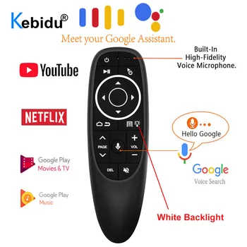 G10S Pro Osvetljen Bluetooth Zraka Miško Glasovni Nadzor 2.4 G USB Sprejemnik z Žiro Zaznavanje Brezžično Smart Remote za Android TV BOX