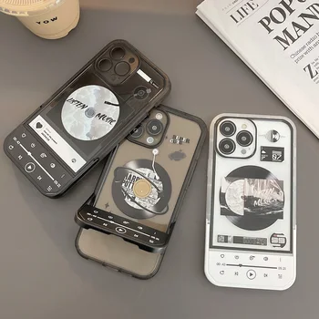 Glasbeni CD Album Vinilnih igrajo Primeru Telefon Za iPhone 8 7 Plus 11 12 13 Pro X XS Max XR Zložljivo Stojalo Apple vmesnik Pokrov