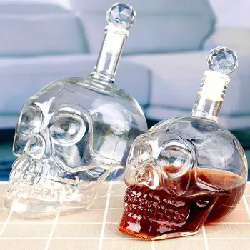 Halloween Crystal Skull Glavo Steklenico, Viski, Vodka Vino Decanter Steklenico Viskija Kozarec Piva Kozarec Žganja Skodelice Vode Steklo Bar Doma