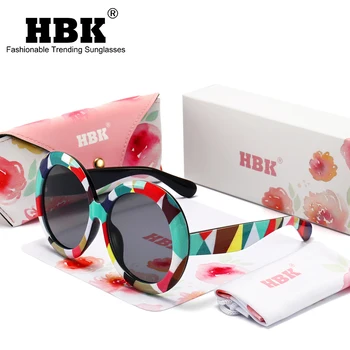 HBK 2022 Nove Unisex Velika Okrogla sončna Očala Luksuzni Prevelik Odtenek za Ženske in Moške blagovne Znamke Oblikovalec vrhunska Barve Z Pakiranje