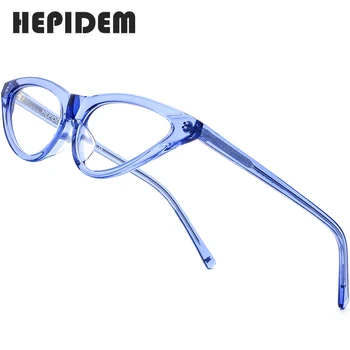 HEPIDEM Acetat Cat Eye Glasses Okvir Ženske Pregleden Očala Očala Ženski Kratkovidnost Optični Recept Očala 9115