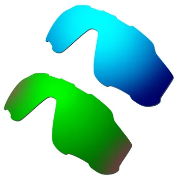 HKUCO Modra/Zelena 2 Parov Polarizirana Zamenjava Leč Za Jawbreaker sončna Očala Poveča Jasnost