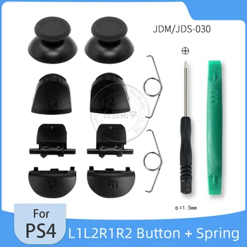 HOTHINK 1set Sproži Gumbi s Izvijač za PS4 Krmilnik L1 L2 R1 R2 Tipke Palčko, Kape Palec Palico za PlayStation 4