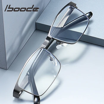 iboode Retro Zlitine Obravnavi Očala Ženske, Moške Spolne Poslovnih Recept za Očala Pravokotnik Daljnovidnost Starejših Presbyopia Eyeglases