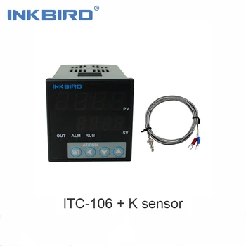 Inkbird PID Termostat ITC-106VH + K Digitalni senzor Temperaturni Regulator Regulator, C/F Zaslon, 100ACV-240ACV s K Senzor