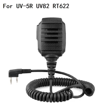 IP54 Nepremočljiva Mikrofon Walkie Talkie Tangens Mic Ramenski Zvočnik 2-pin za UV-5R UV82 RT622