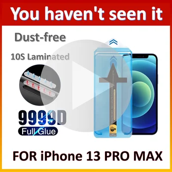 iPhone 13 Pro Max Prah brez Mobilnega Telefona Film Screen Protector Stekla S Namestite Komplet Odstrani Eksplozije Dokaz Brez magcjohn