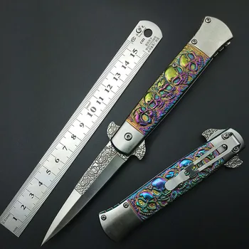 Italija barvi titana na Prostem, Noži, Orodje Multi Funkcijo Večnamenski Nož za Preživetje Nož v Žep Folding Nož 440c barvita