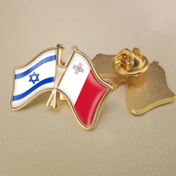 Izrael in Malta Prečkal Dvojno Prijateljstvo Zastav broške Broška Značke