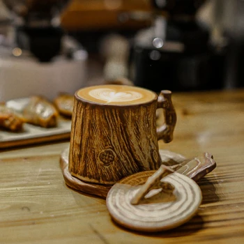 Japonski Slog Ročno izdelana Lončenina Skodelico Kave Osebnost z Ročico, Da Kava Vrč Ustvarjalne Retro Pare Vrč
