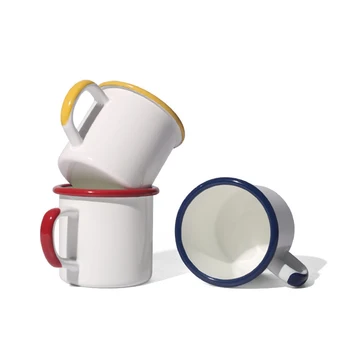Kava Čaj Pokal Nostalgično Ustvarjalne Letnik Ljubimec Emajl Drinkware Kave Skodelice Čaja Pokal Natisnjeni Emajl Premaz