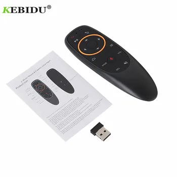 KEBIDU G10S Pro Osvetljen Zraka Miško Glas Daljinski upravljalnik 2.4 G USB Sprejemnik Žiro Zaznavanje Brezžično Smart Remote za Android TV BOX