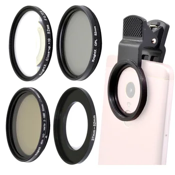 KnightX 52MM polarizirana cpl Nevtralni ND telefon filter Makro Objektiv komplet za Mobilne naprave Leče Za iPhone, Samsung Redmi 7 Huawei