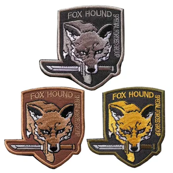 Kovinski Gear Fox Hound Vezenje Značko Vojske Fan Dodatki Za Posebne Sile Skupine ArmyTactical Vojaški Nahrbtnik Obliži Nalepka