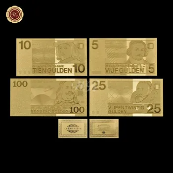 kovinsko Zlata Bankovcev Nizozemska 5 10 25 100 Papir Bankovcev Ponarejeni Denar S 3D tiskanje Za Zbiranje