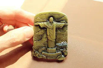 Kristusa Odrešenika, Rio de Janeiro, Brazilija, Turizem Potovanja, trgovina s Spominki, 3D Kovinski Hladilnik Hladilnik Magnet Doma Dekor