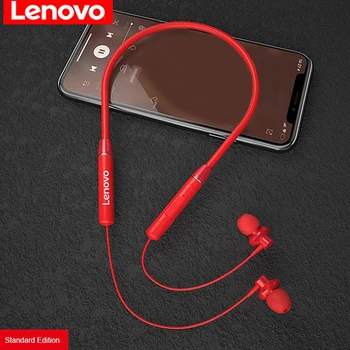 Lenovo QE03 Slušalke Fone Bluetooth Brezžične Slušalke Magnetni Neckband IPX5 Nepremočljiva Šport Čepkov šumov Dvojno Mic