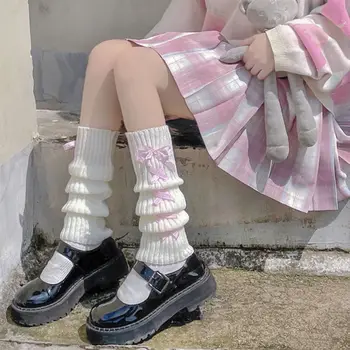 Lolita Japonski JK Loka Povoj Anime Nogavice Leg Ogrevalnike Jeseni, Pozimi sladko Cosplay Ženske Pletene Noge Kritje Kup Kup Nogavice