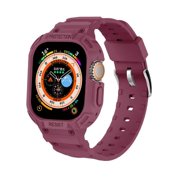 Luksuzni Armour TPU Trak Silikonski Watch Primeru za Apple Watch Ultra 49 mm Shockproof Kritje manžeta za iWatch 8 49 mm